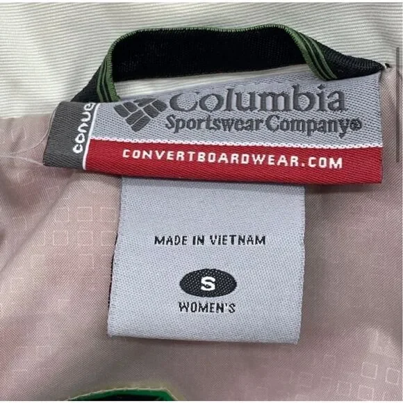 Columbia Black w/ Red & White Stripe Ski Jacket Size S - Picture 3 of 9